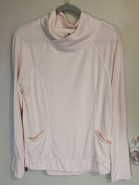 Yogalicious Women Pink Modal Spandex Sweatshirt Long Sleeve Relaxed Fit/Size M